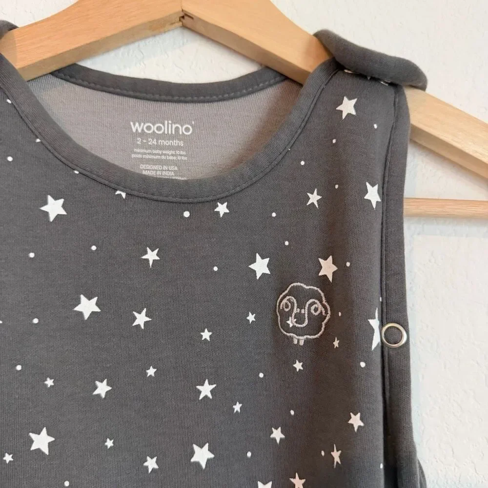 Woolino 4 Season Organic Cotton Merino Wool Wearable Blanket Size 2-24 Months